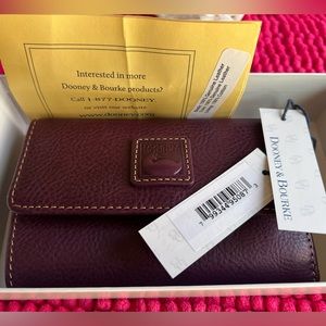 Dooney and Bourke Plum Flap Wallet